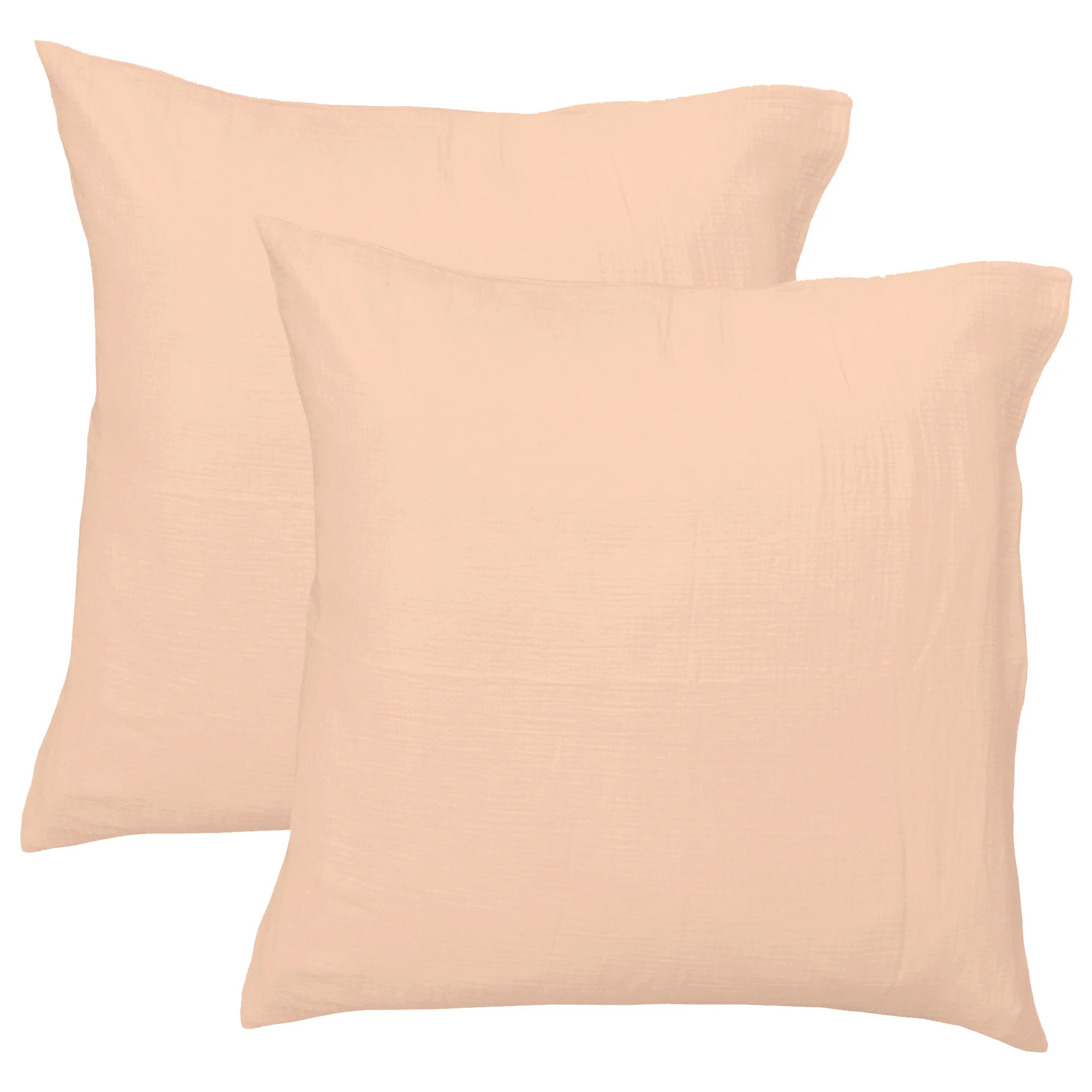 Lot De 2 Taies D'Oreiller Gaze De Coton Rose - Image 2