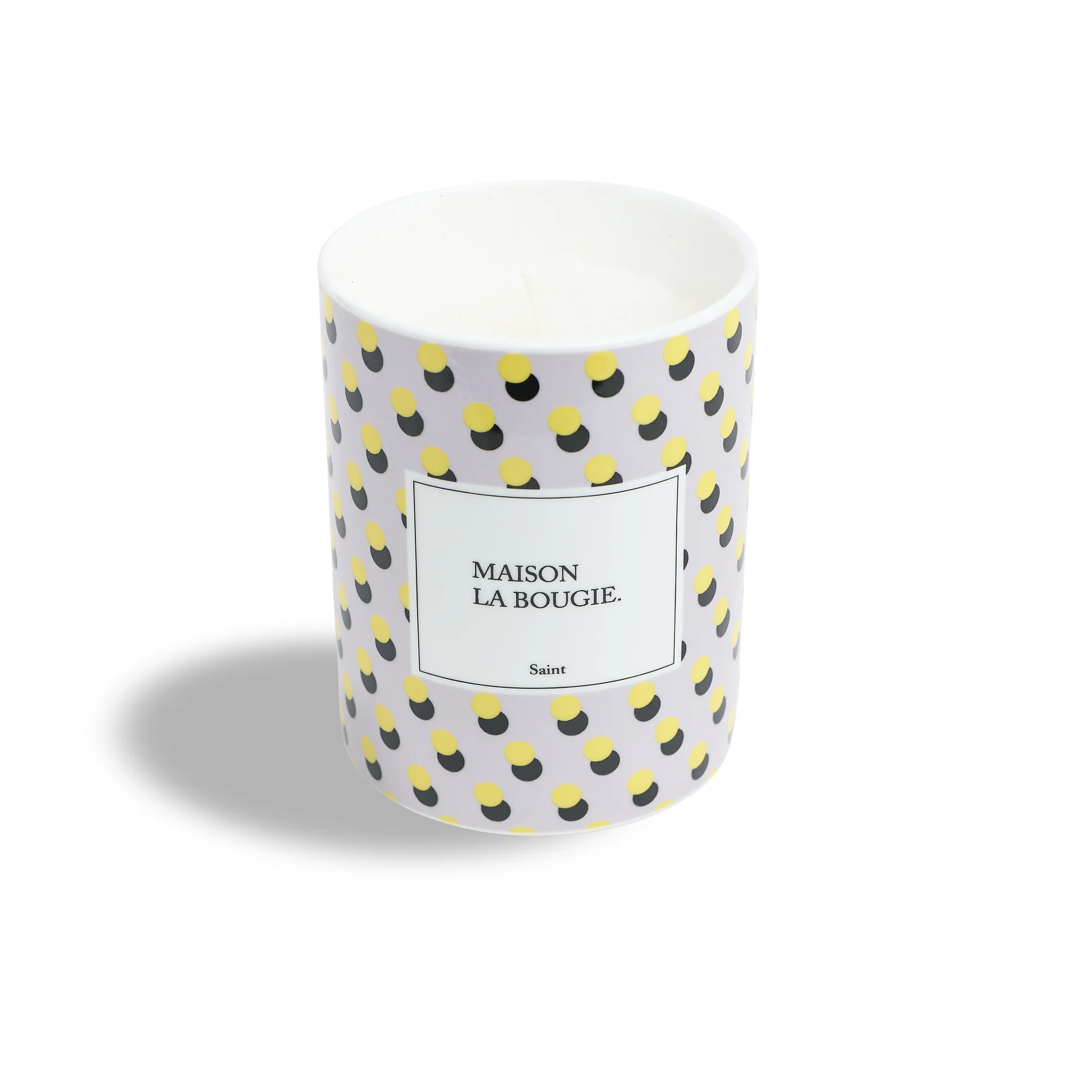 Bougie Saint Miracle - Jaune & Gris - Bergamote & Vétiver - Image 2