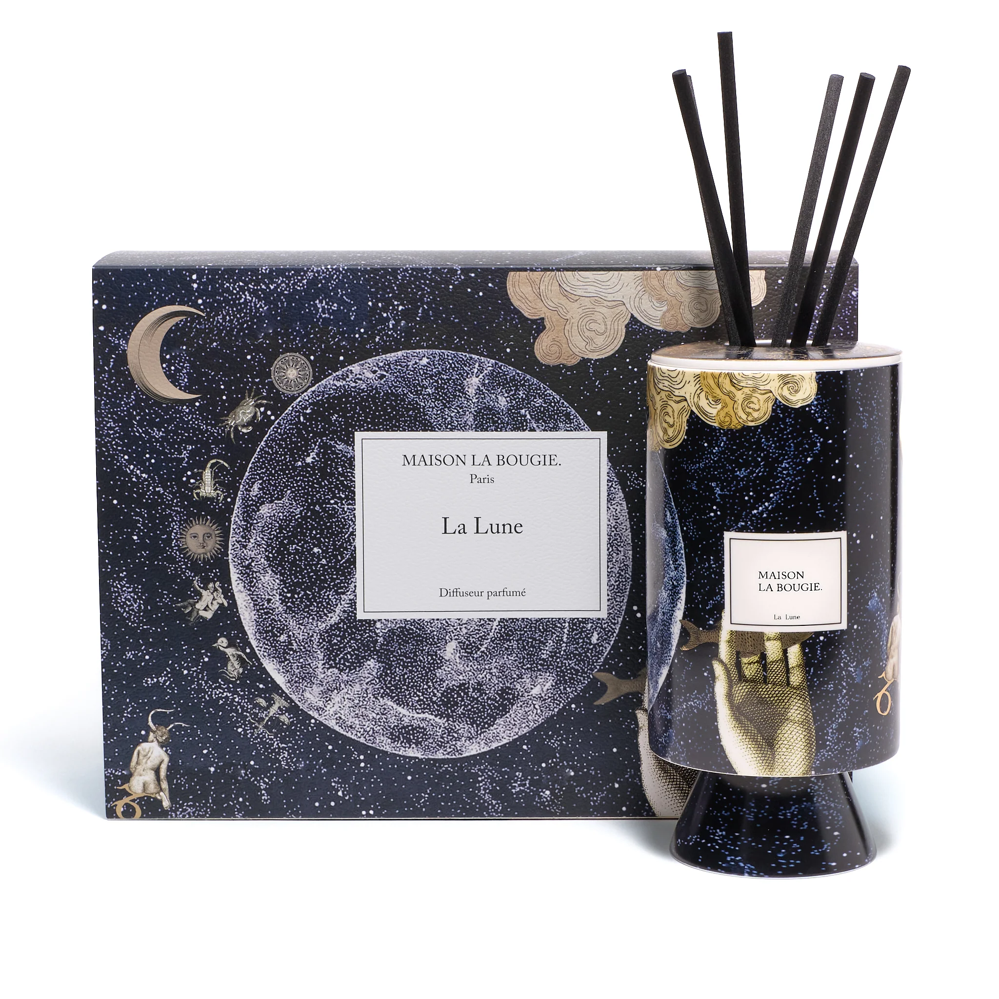 Diffuseur La Lune - Bleu Nuit & Doré - Musc Marine - Image 2