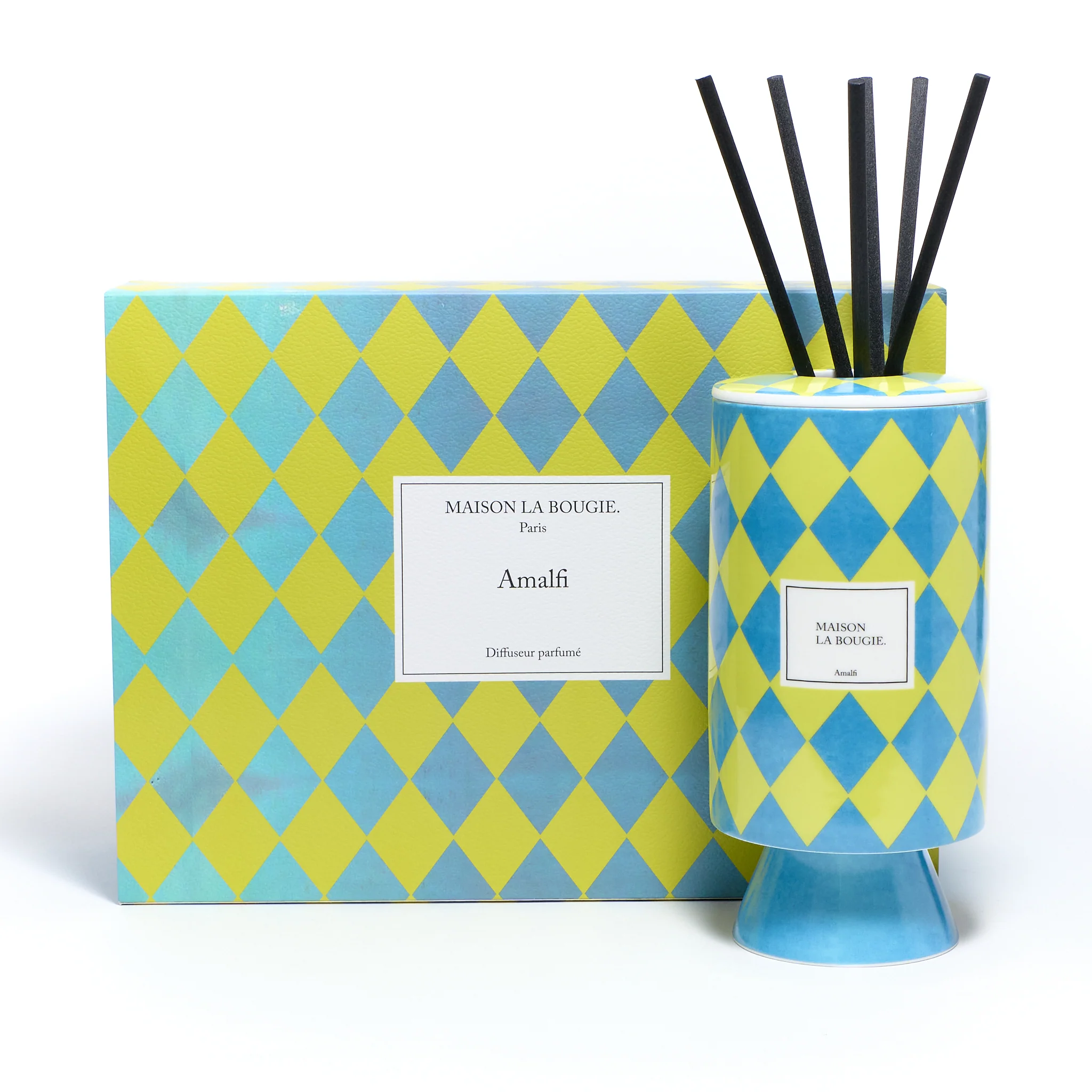 Diffuseur Amalfi - Jaune & Bleu - Monoï & Mer salée - Image 2