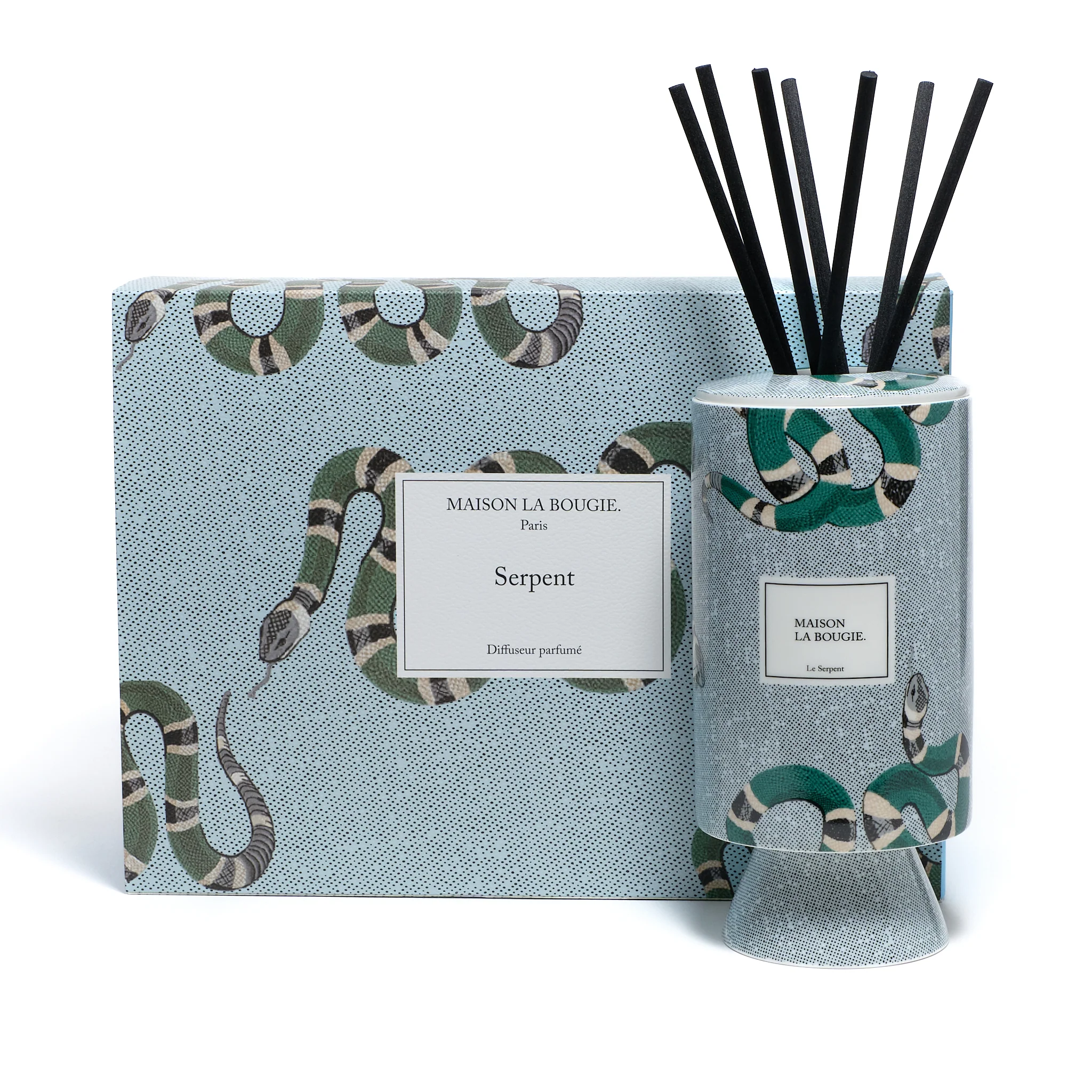Diffuseur Serpent - Bleu & Vert - Musc & Fleurs - Image 2