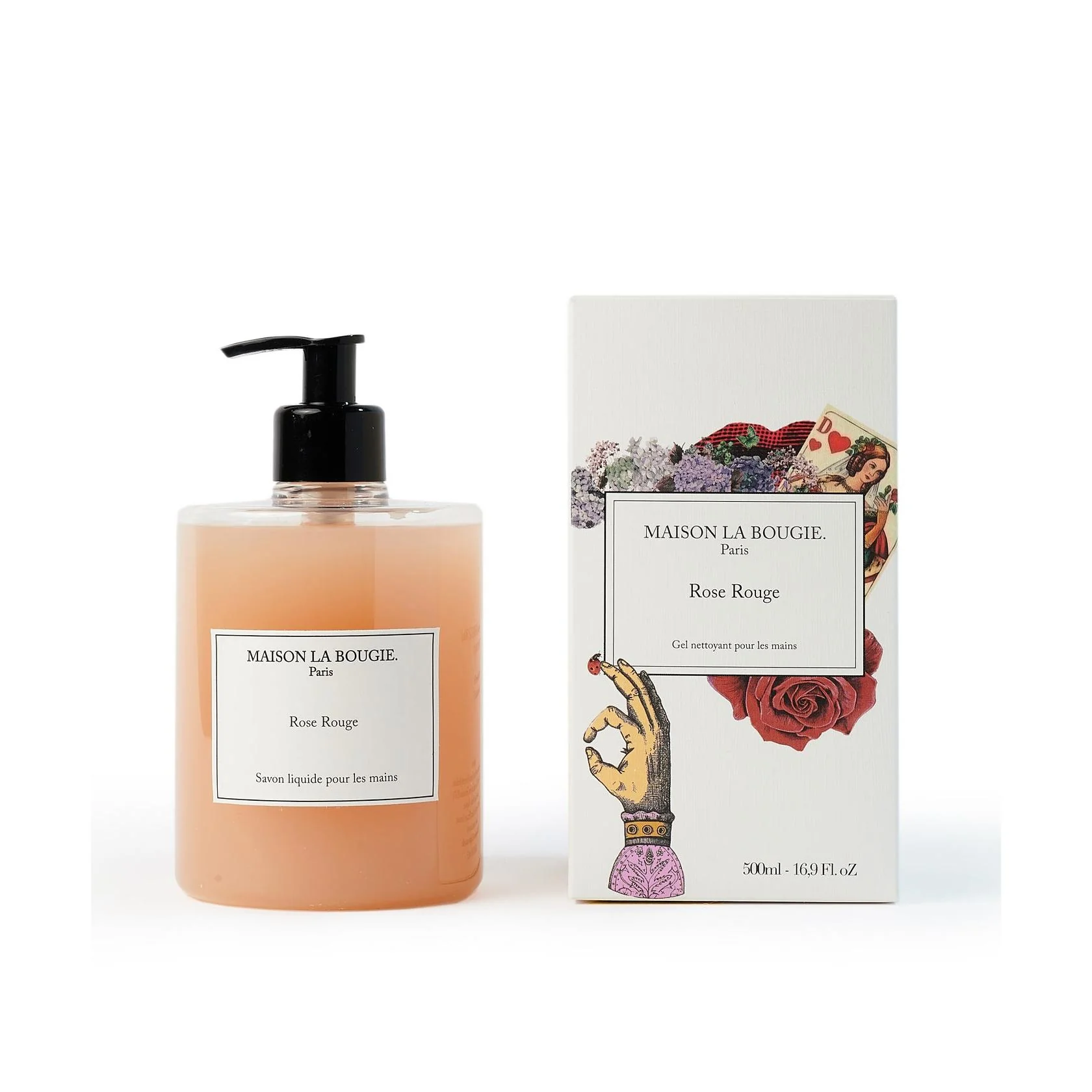Rose Rouge Gel Mains 500Ml - Encens & Fêve Tonka - Image 2