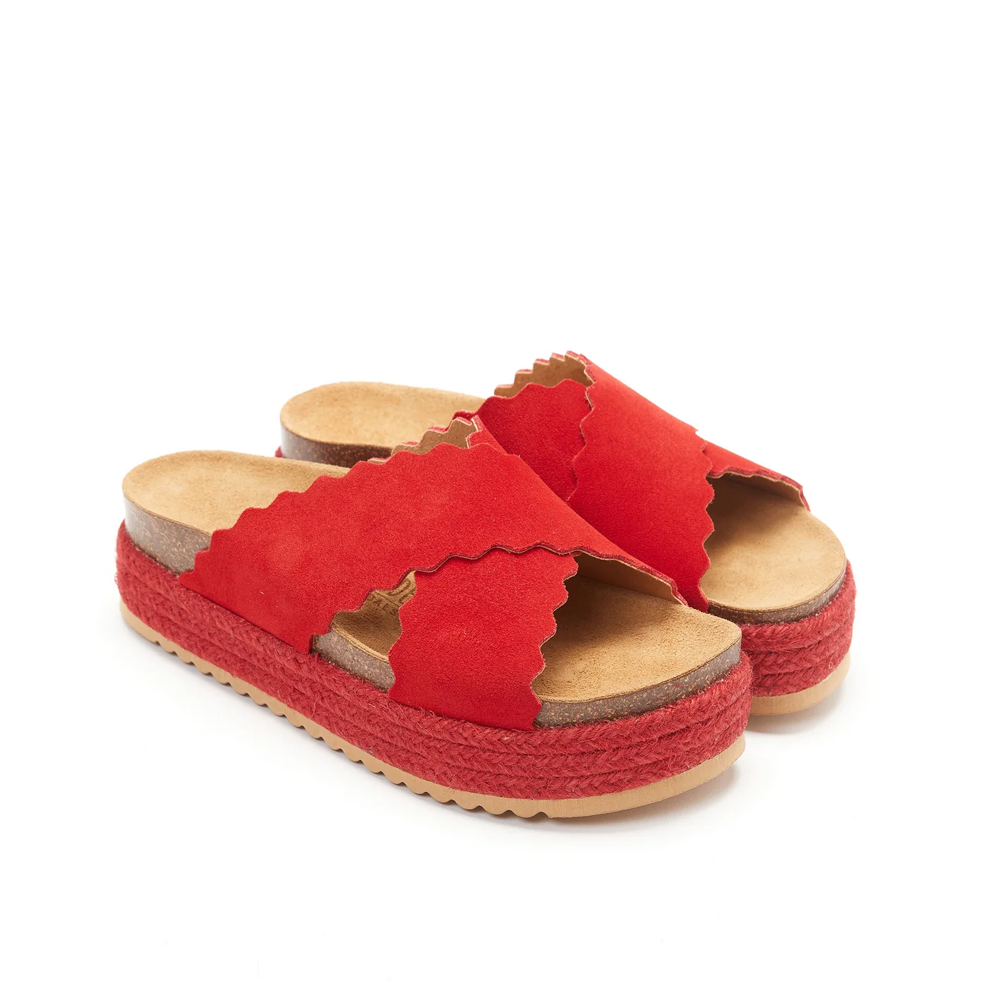 Sandales Tamara Suede Leather Red - Femme - Image 4