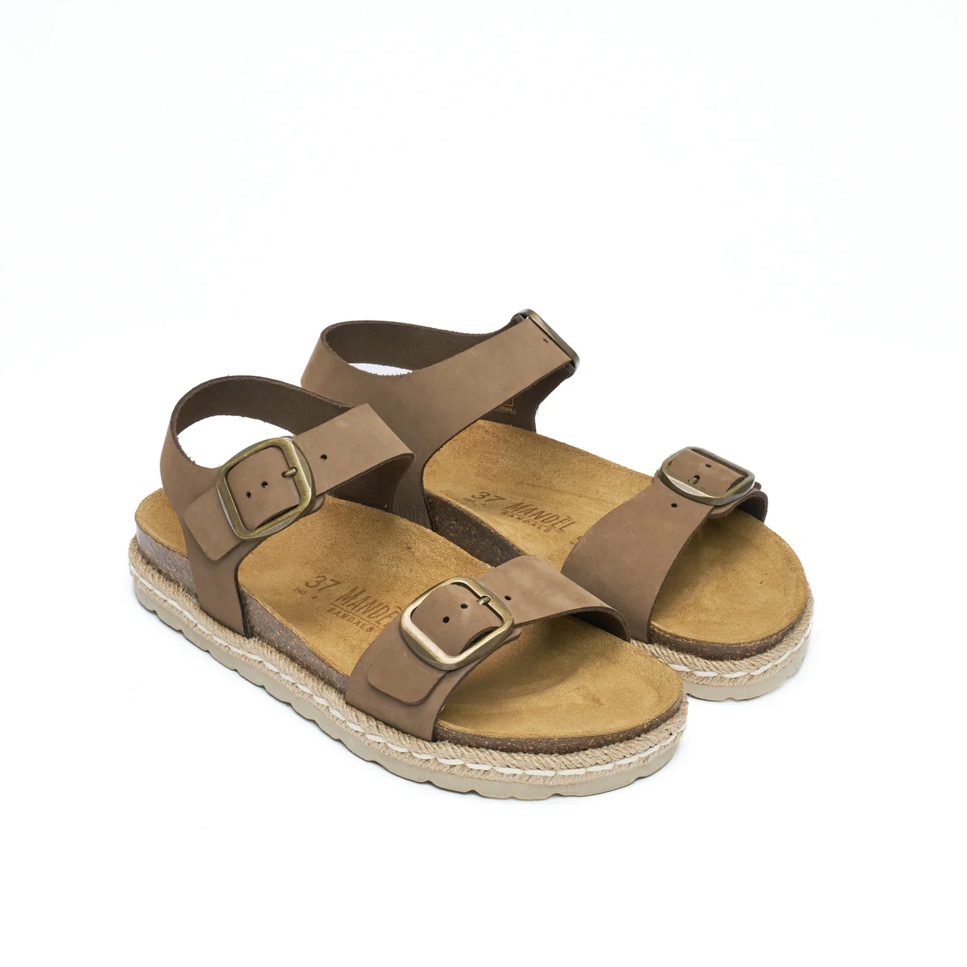 Sandales Ines Nubuck Brown - Femme - Image 3