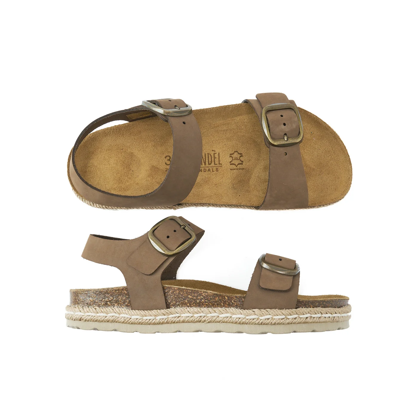 Sandales Ines Nubuck Brown - Femme - Image 5