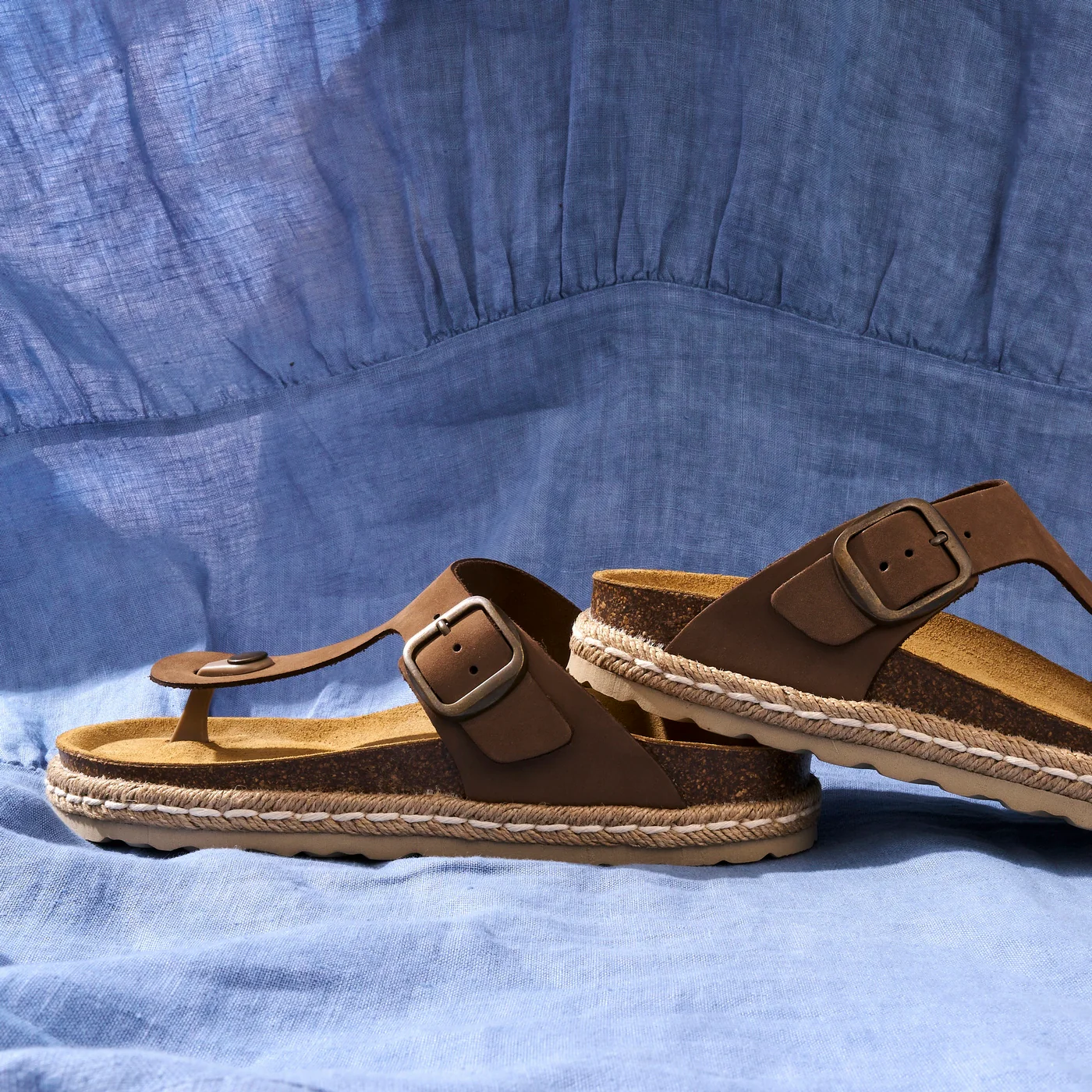 Tongs Gala Nubuck Brown - Femme - Image 6