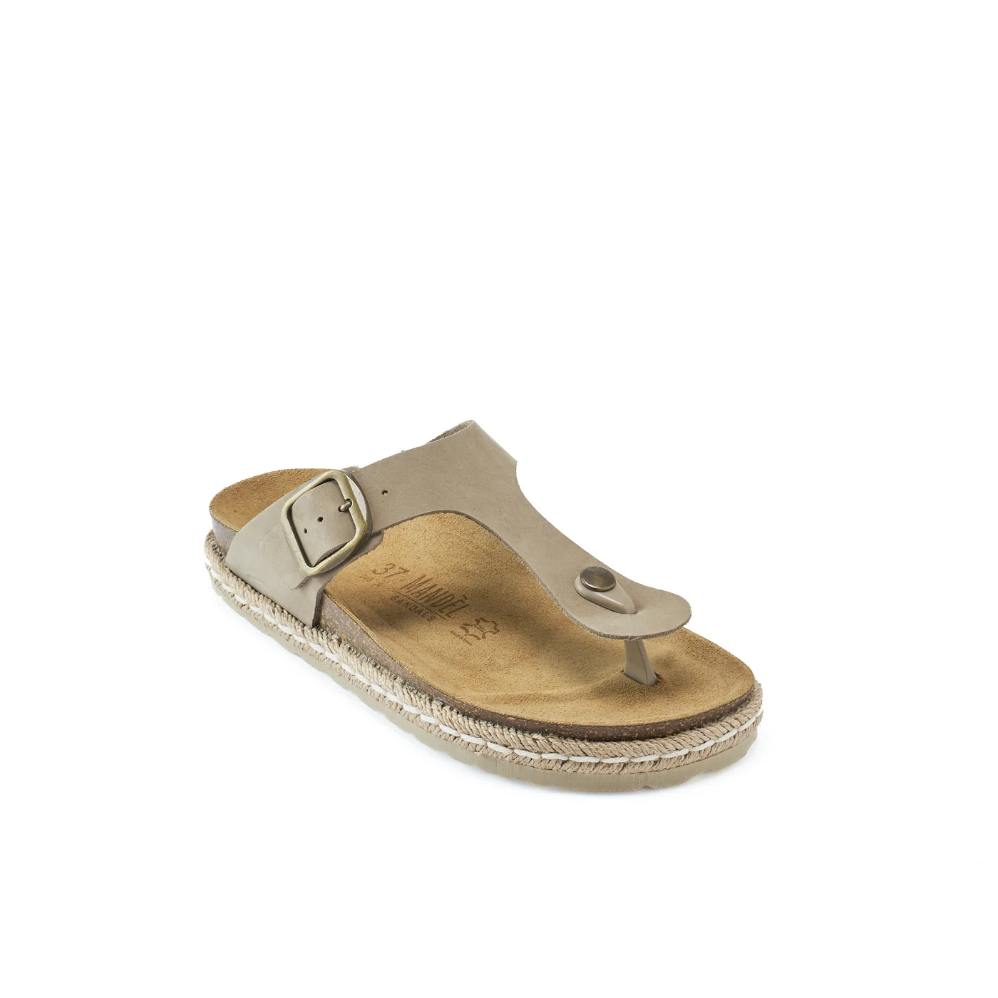 Tongs Gala Nubuck Taupe - Femme - Image 2