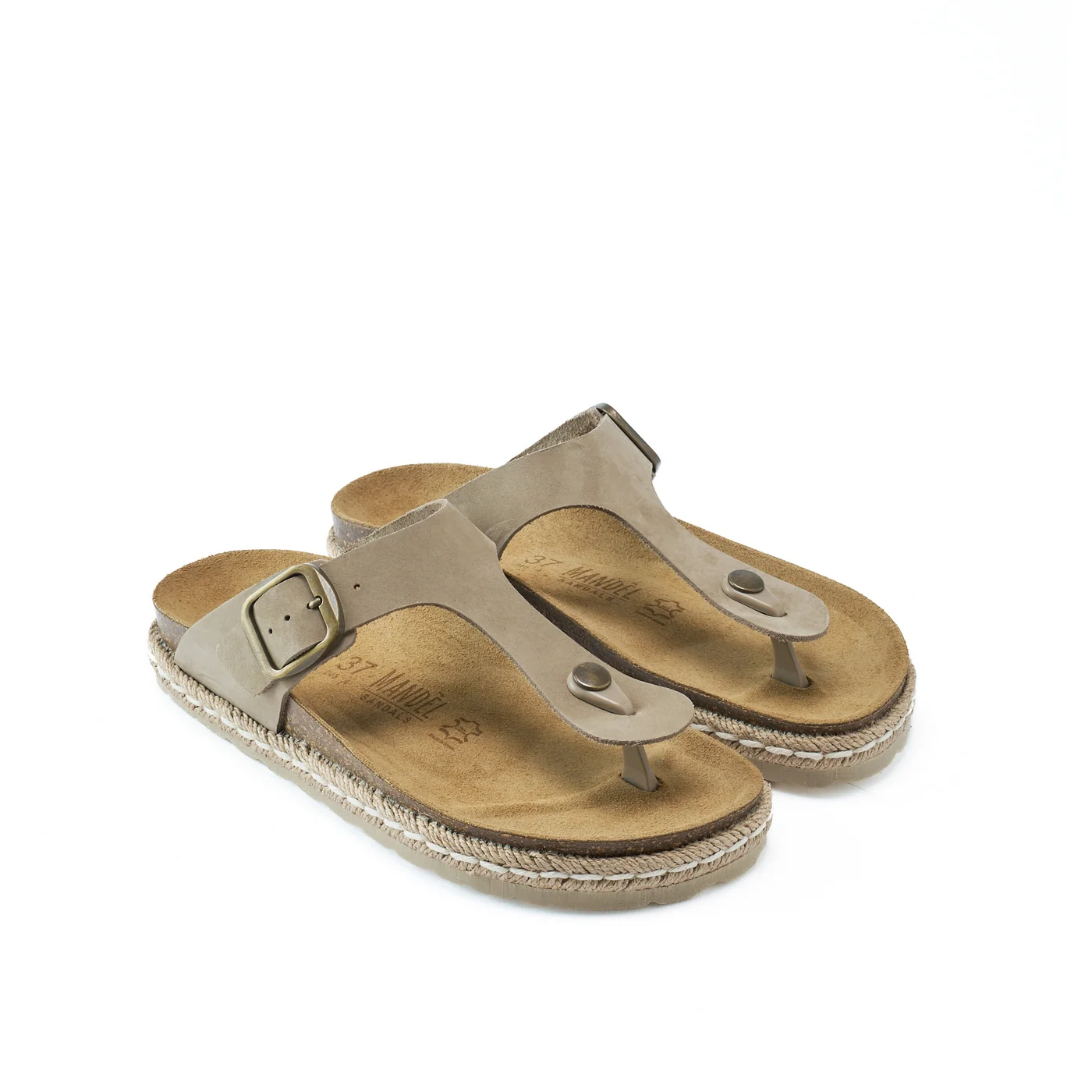 Tongs Gala Nubuck Taupe - Femme - Image 3