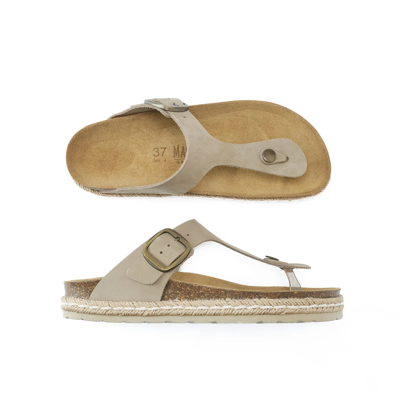 Tongs Gala Nubuck Taupe - Femme - Image 5