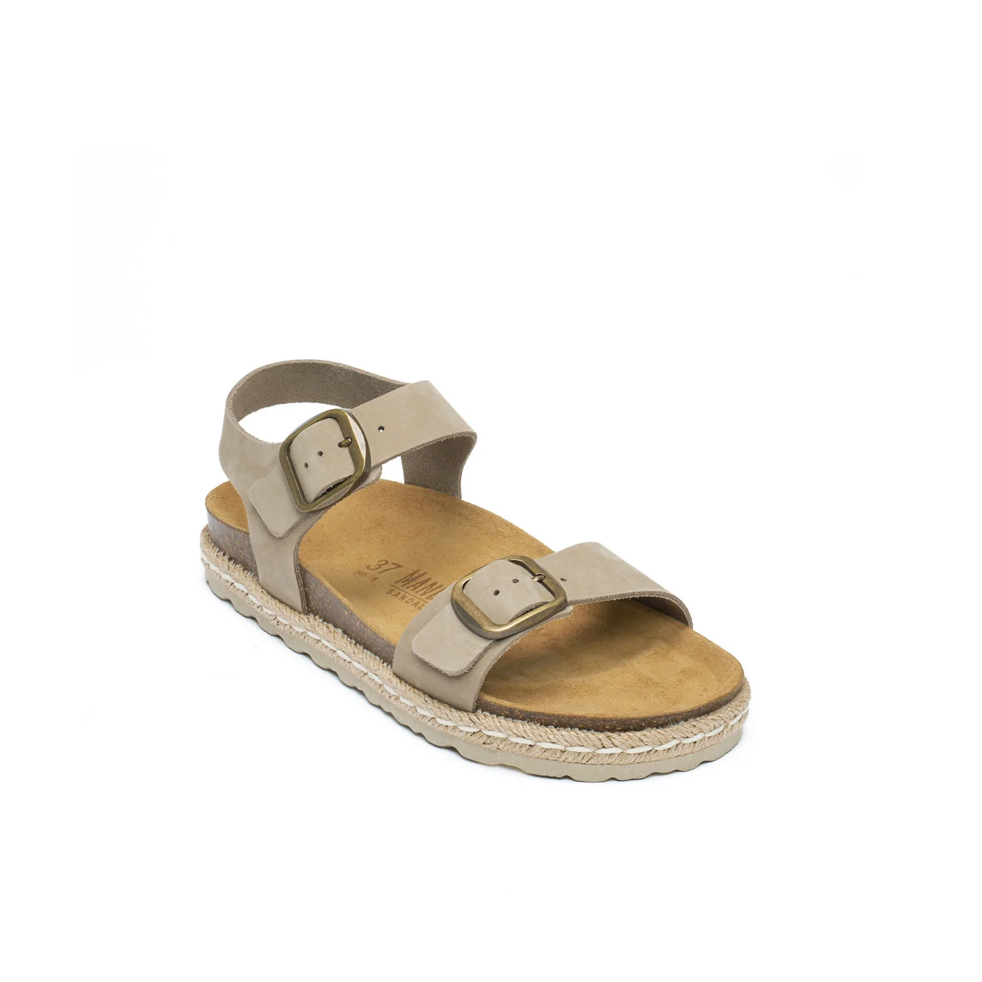 Sandales Ines Nubuck Taupe - Femme - Image 2