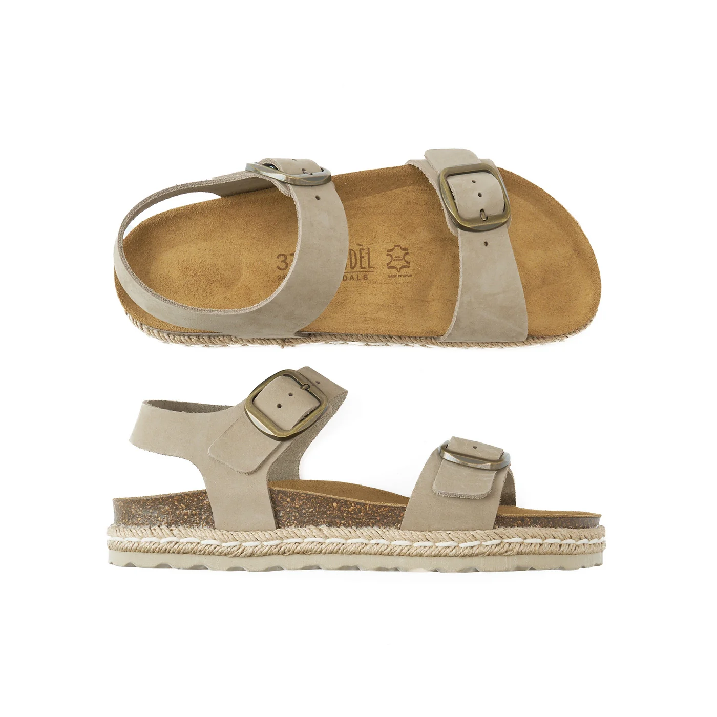 Sandales Ines Nubuck Taupe - Femme - Image 5