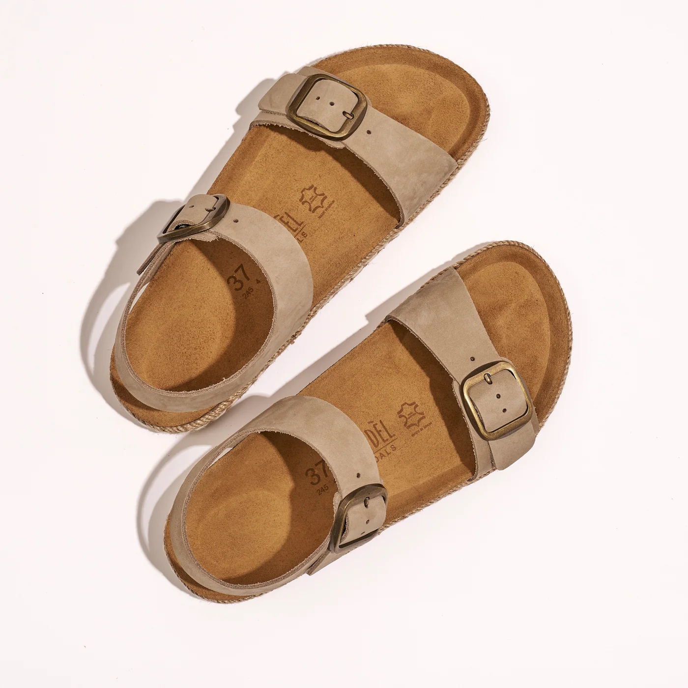 Sandales Ines Nubuck Taupe - Femme - Image 6