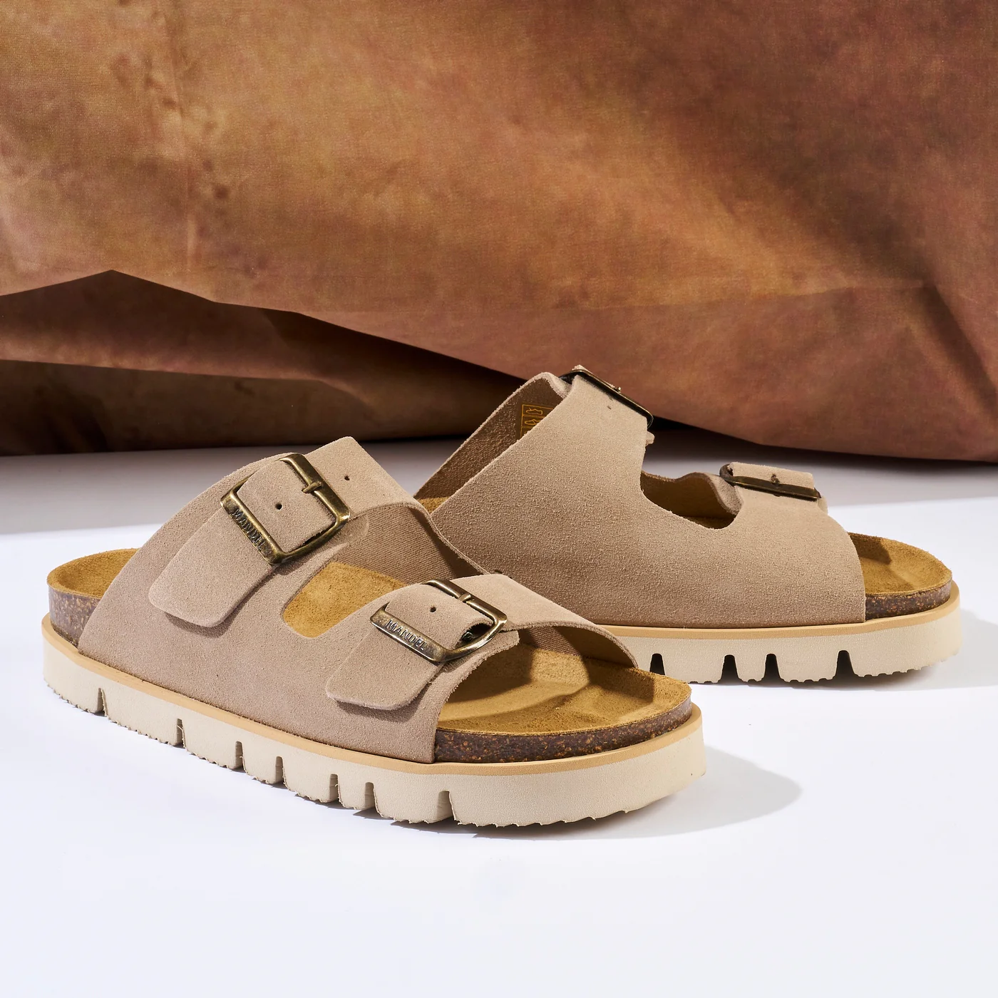 Sandales Ana Suede Taupe - Femme - Image 6