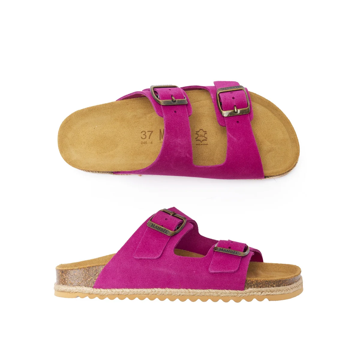 Sandales Alberto Suede Magenta - Femme - Image 4