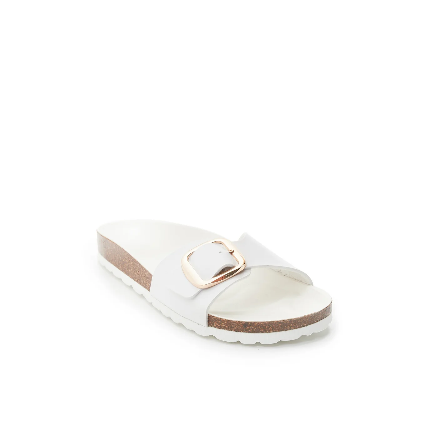 Sandales Agata Big Buckle Patent White - Femme - Image 2