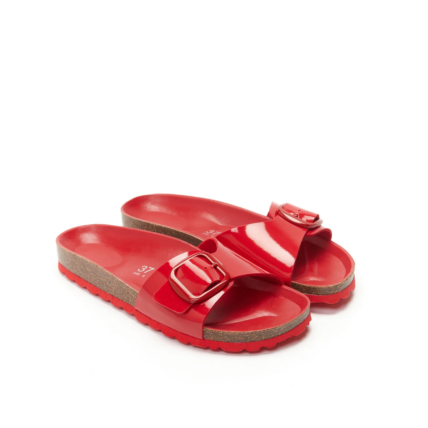 Sandales Agata Big Buckle Patent Red - Femme - Image 3
