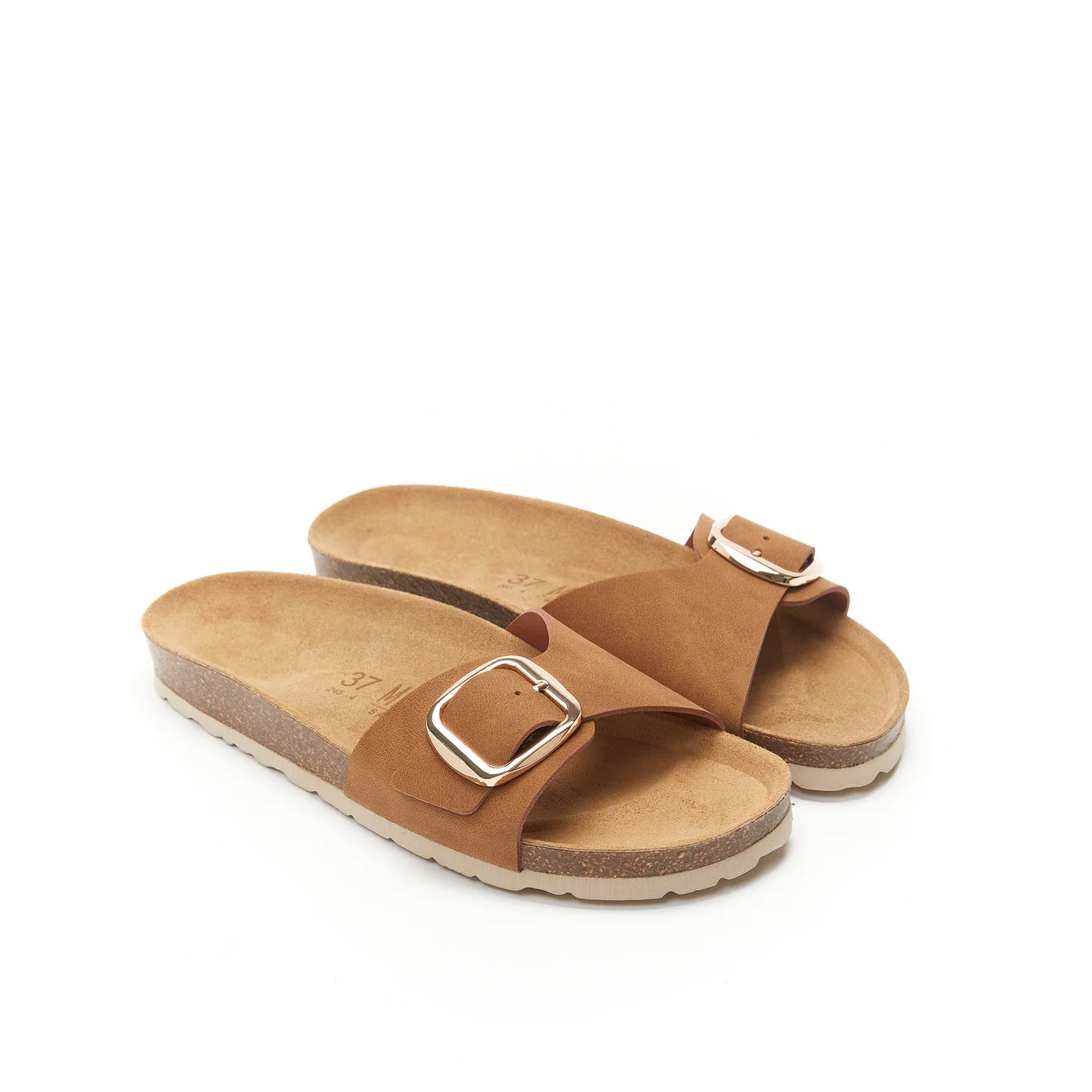 Sandales Agata Big Buckle Cognac Brown - Femme - Image 3