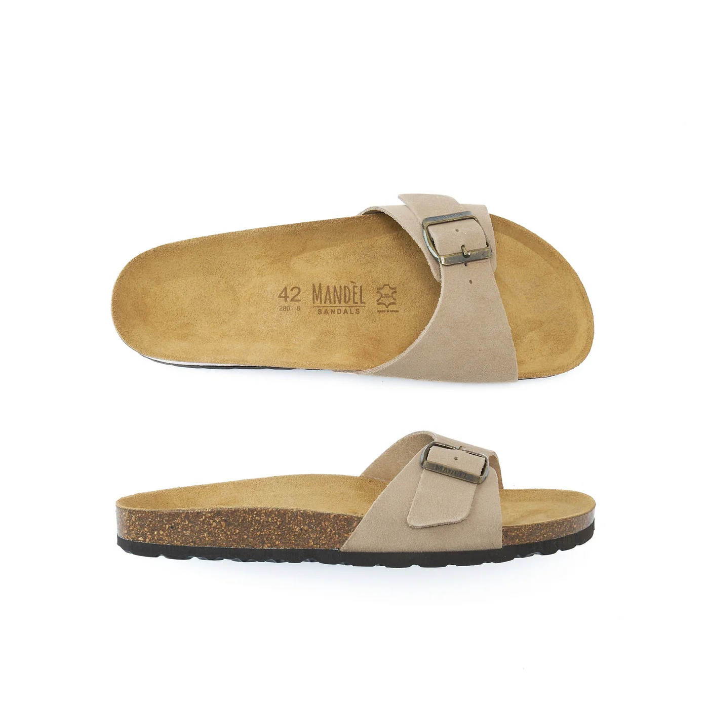 Mandel - Sandales Agata Suede Taupe - Homme - Image 5