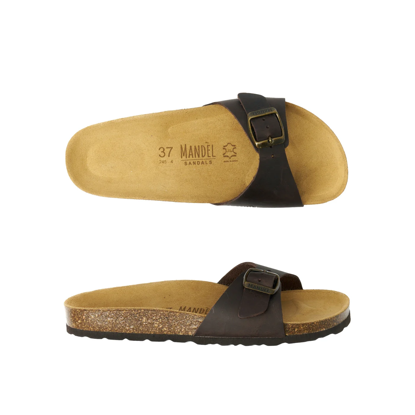 Sabots Agata Oiled Leather Dark Brown - Femme - Image 6