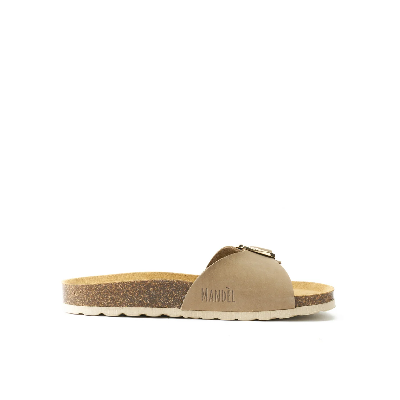 Sabots Agata Big Buckle Nubuck Taupe - Femme - Image 5