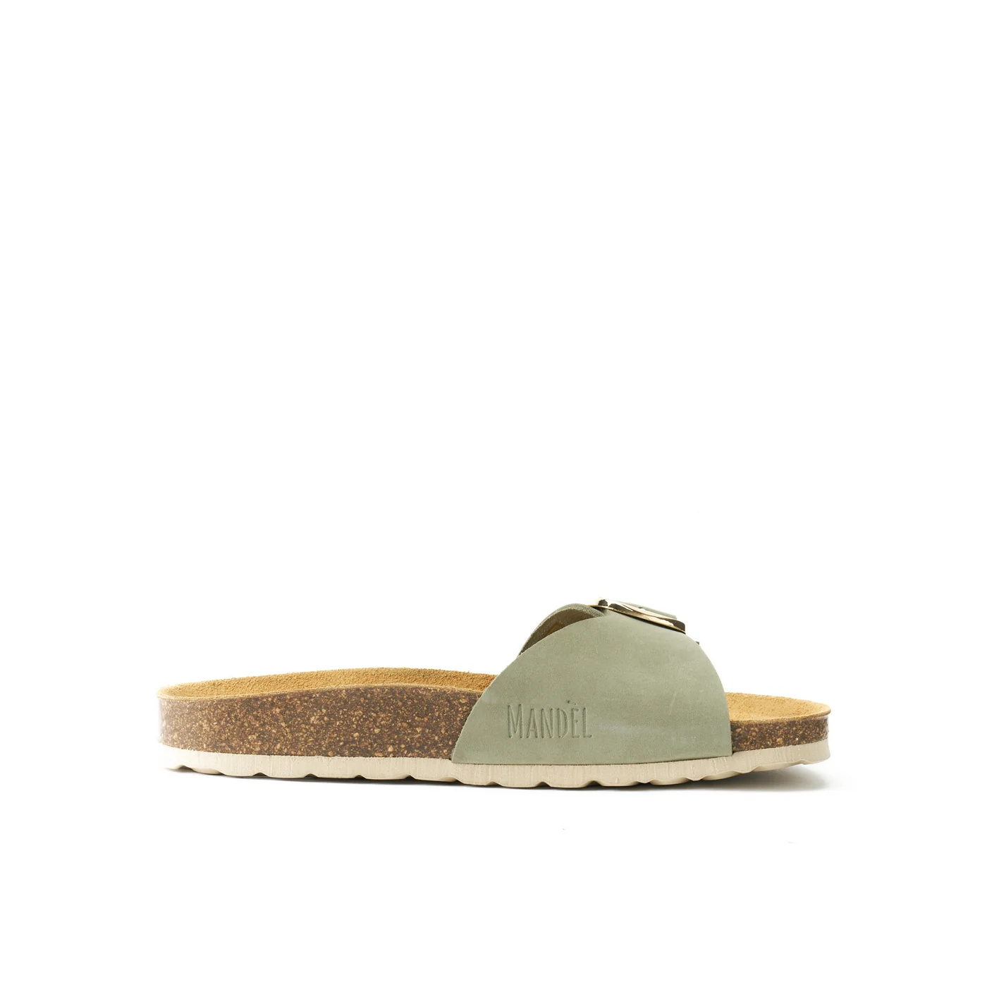 Sabots Agata Big Buckle Nubuck Olive Green - Femme - Image 5