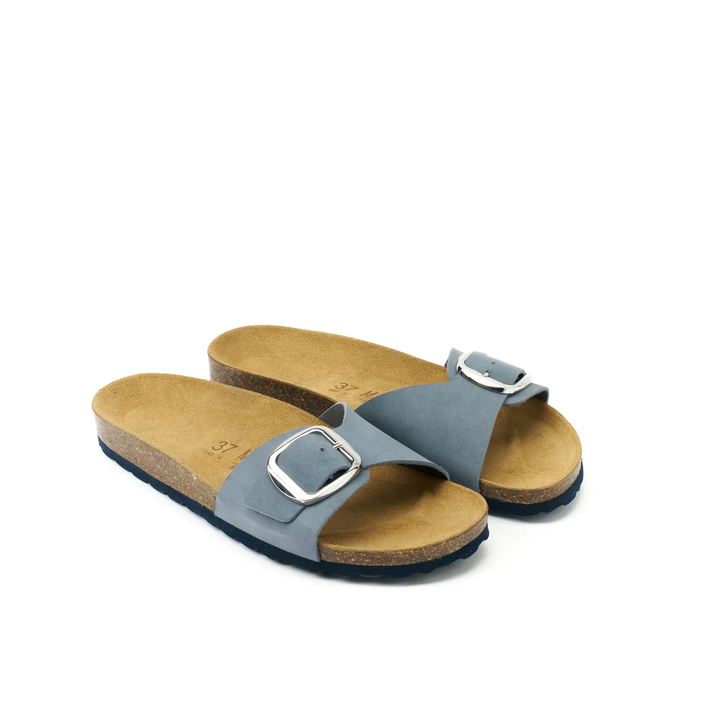 Sabots Agata Big Buckle Nubuck Ultramarine - Femme - Image 4