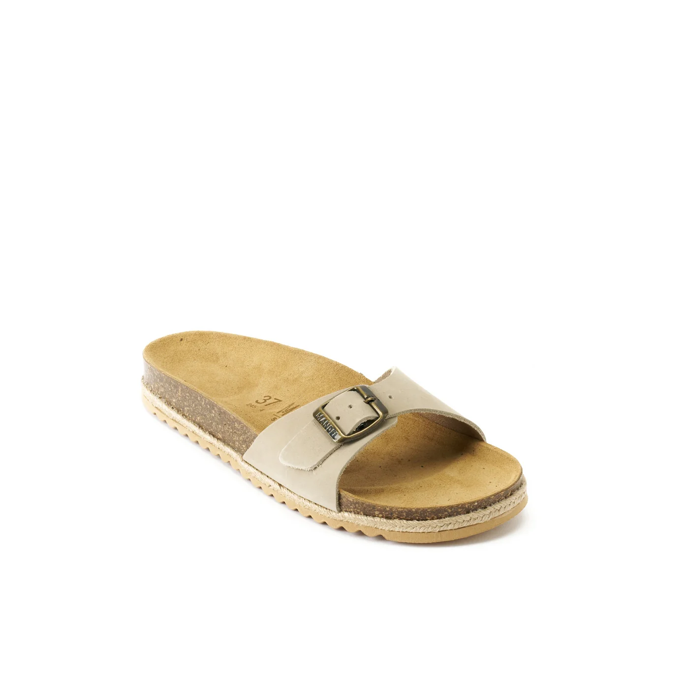 Sabots Agata Big Buckle Nubuck Beige - Femme - Image 3