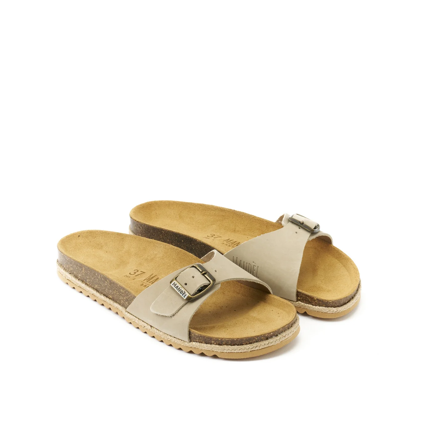 Sabots Agata Big Buckle Nubuck Beige - Femme - Image 4