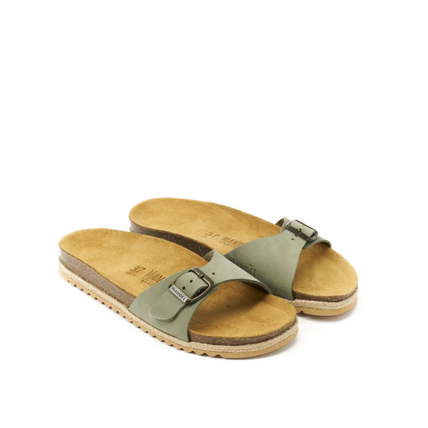 Sabots Agata Nubuck Olive Green - Femme - Image 4