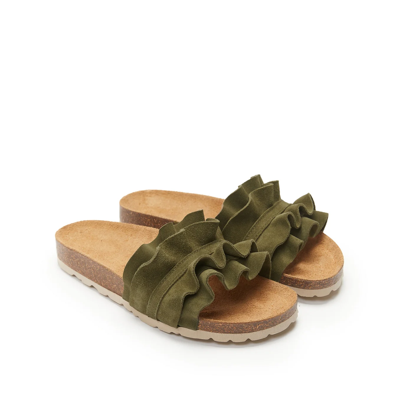 Sandales Sofia Suede Leather Moss Green - Femme - Image 3