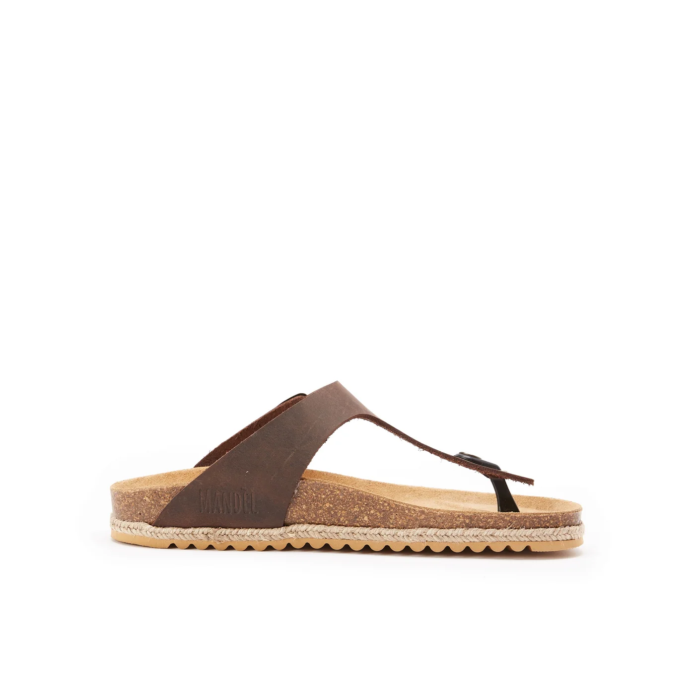 Tongs Blanca Oiled Leather Dark Brown - Femme - Image 4