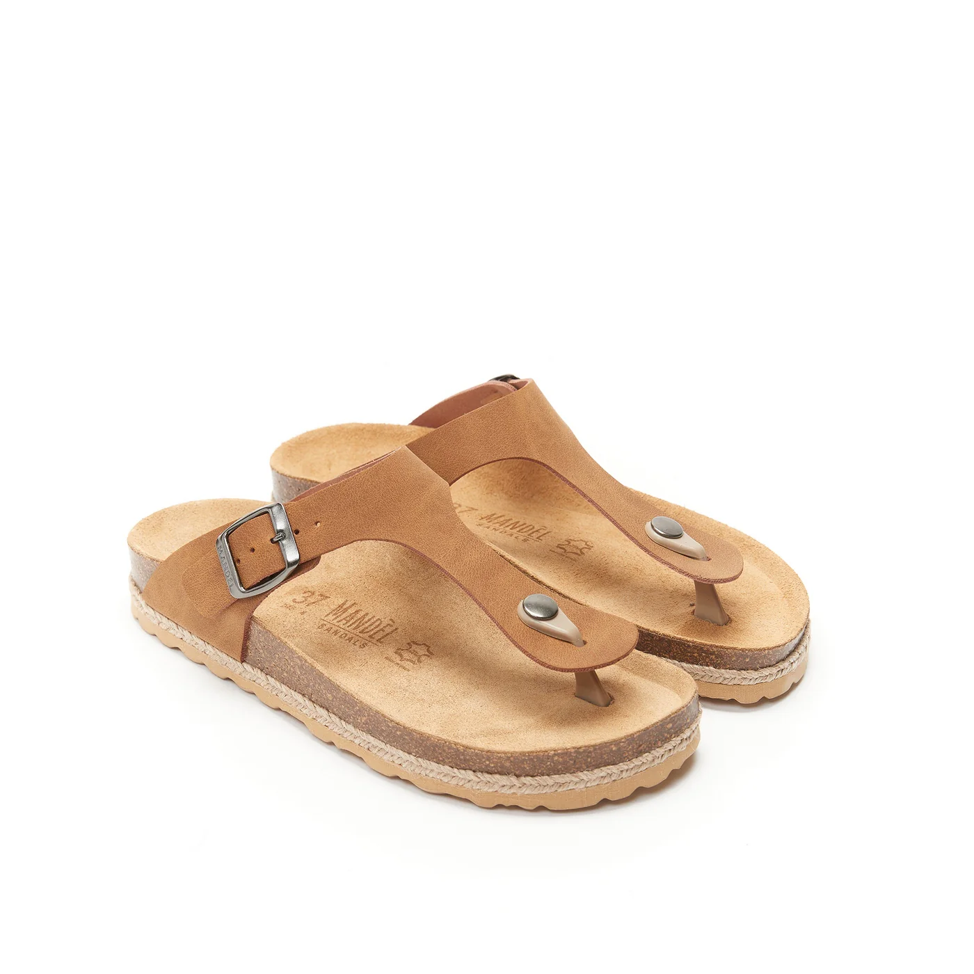 Tongs Blanca Cognac Brown - Femme - Image 3