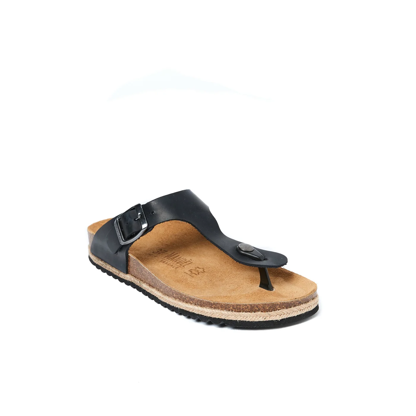 Tongs Blanca Oiled Leather Black - Femme - Image 2