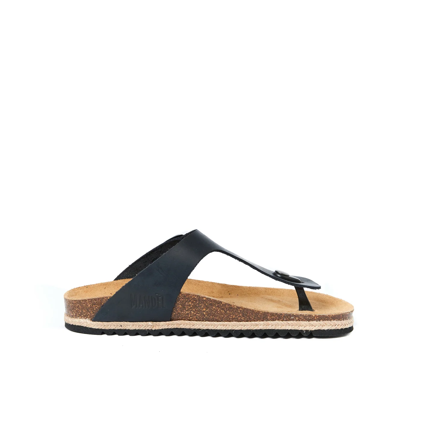 Tongs Blanca Oiled Leather Black - Femme - Image 4