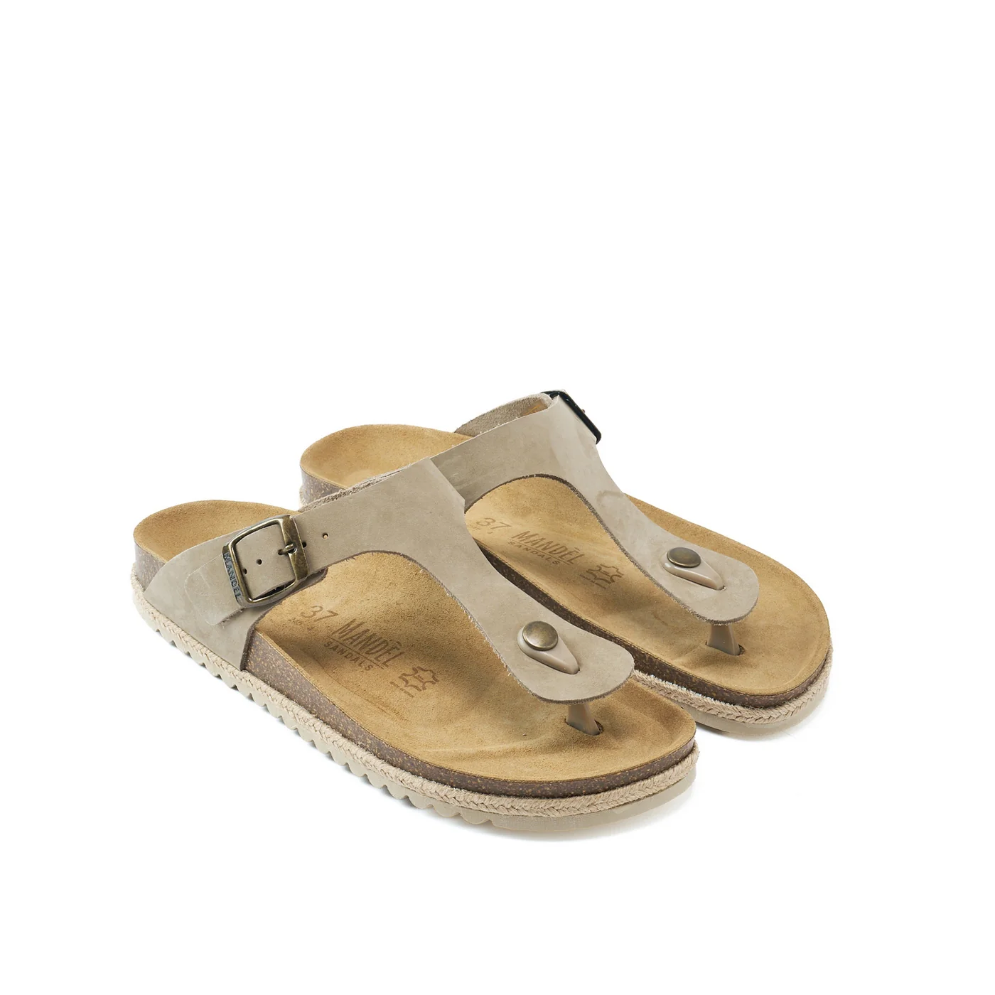 Tongs Blanca Nubuck Taupe - Femme - Image 3
