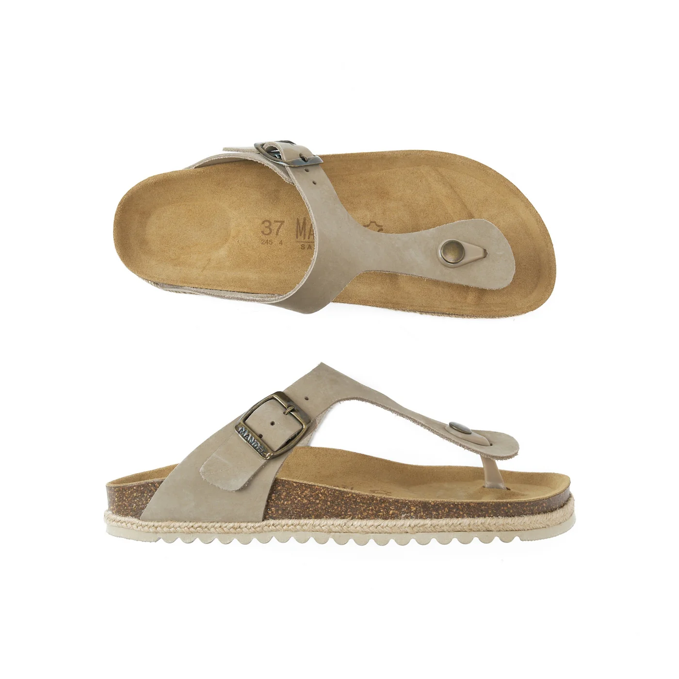 Tongs Blanca Nubuck Taupe - Femme - Image 5