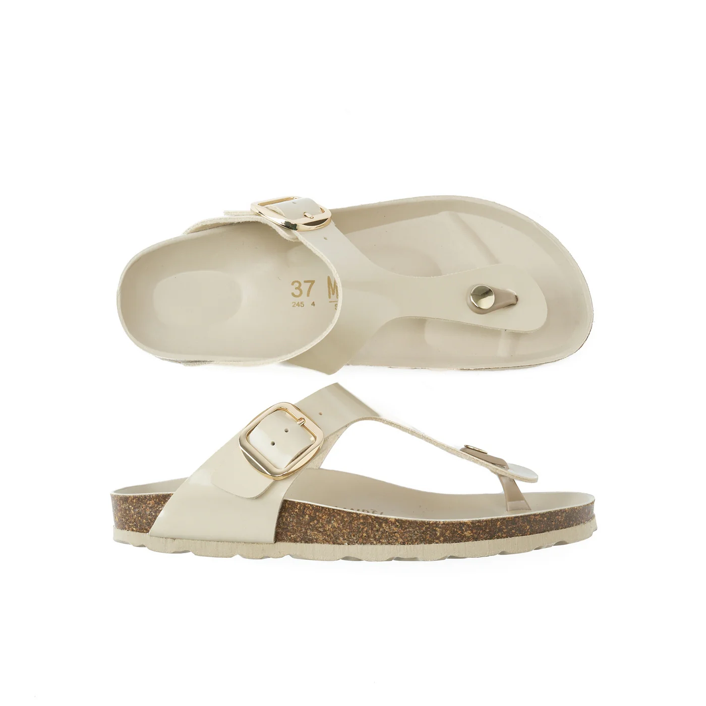 Tongs Blanca Big Buckle Beige - Femme - Image 5
