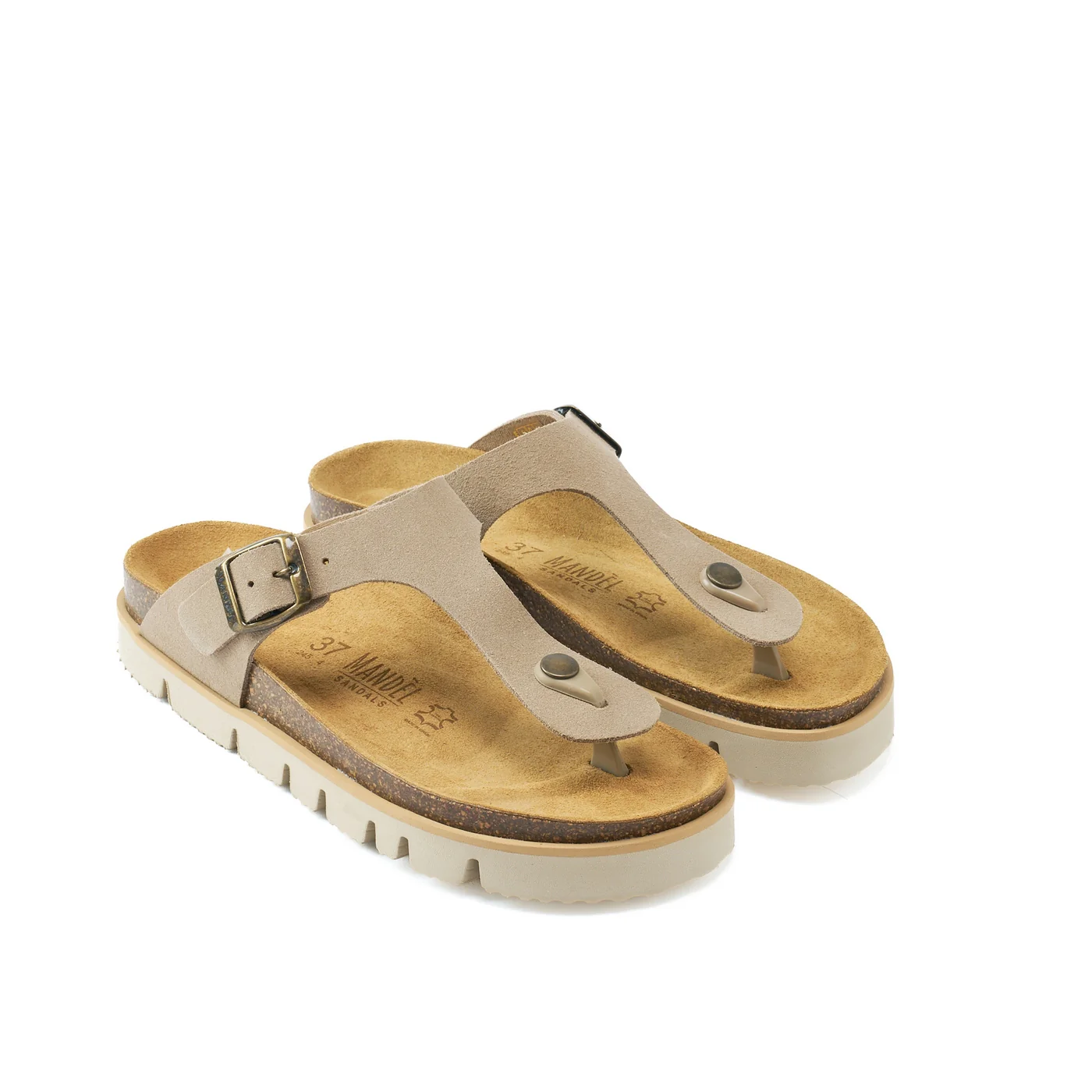 Tongs Blanca Suede Taupe - Femme - Image 3