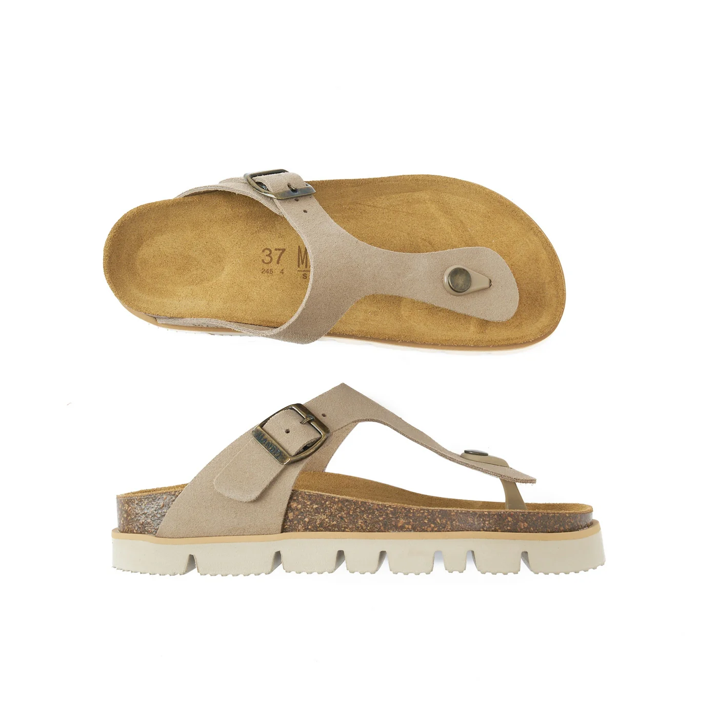 Tongs Blanca Suede Taupe - Femme - Image 5