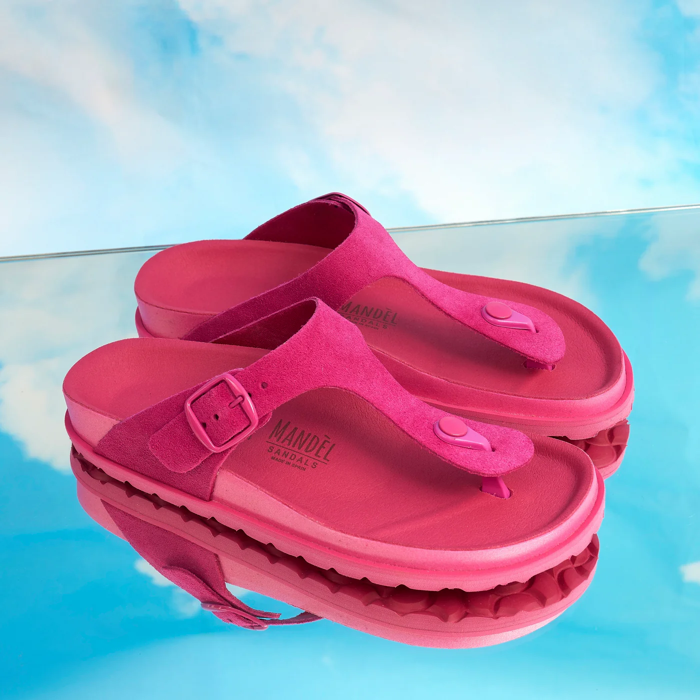 Tongs Gala Suede Fuchsia - Femme - Image 6