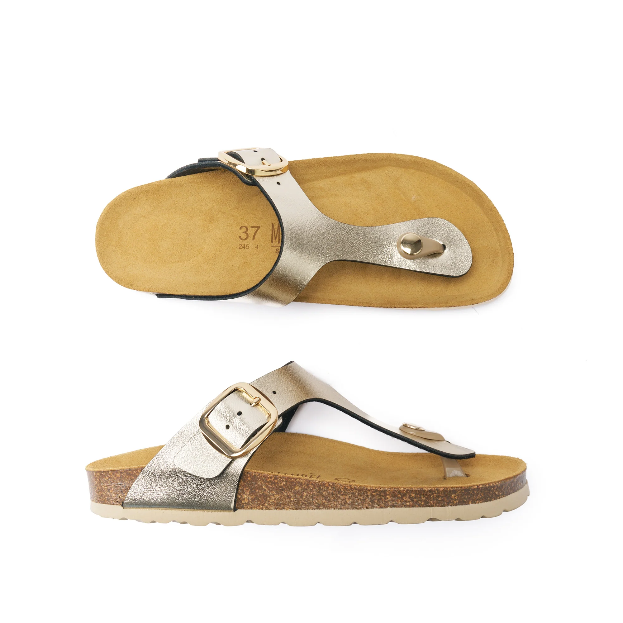 Tongs Blanca Big Buckle Champagne - Femme - Image 5