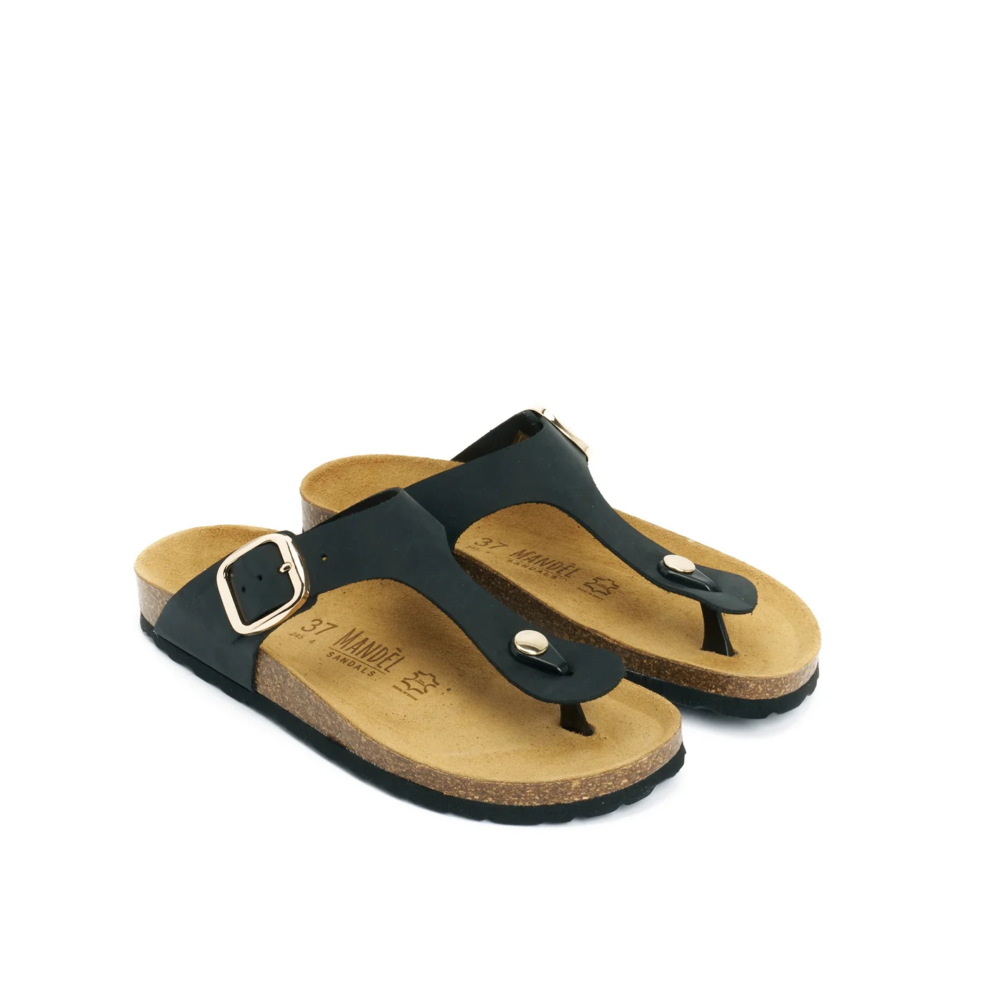 Sabots Blanca Big Buckle Oiled Leather Black - Femme - Image 4