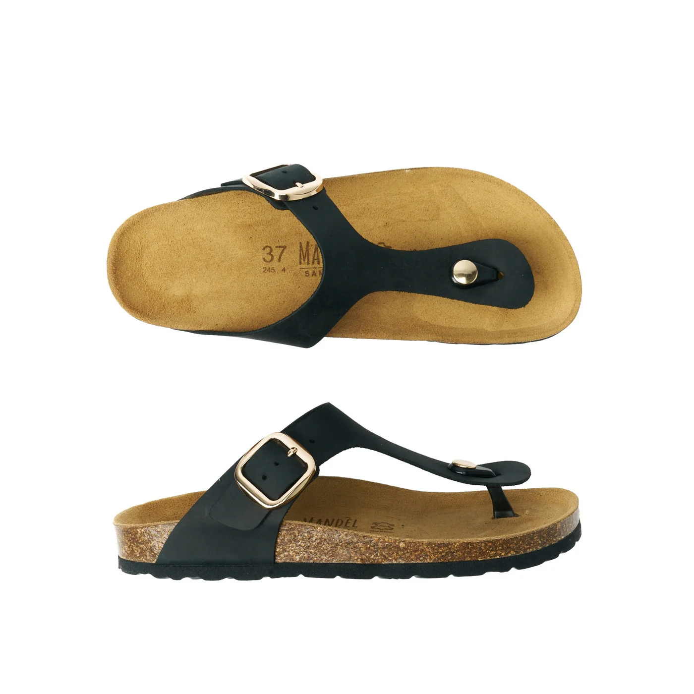 Sabots Blanca Big Buckle Oiled Leather Black - Femme - Image 6