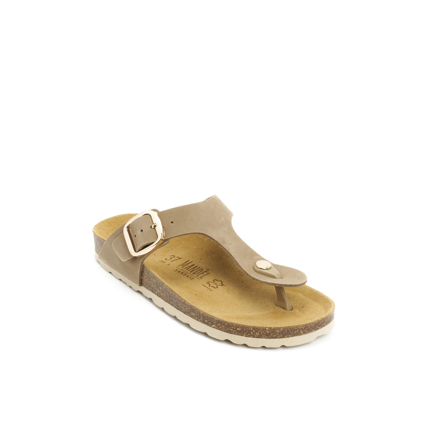 Sabots Blanca Big Buckle Nubuck Taupe - Femme - Image 3