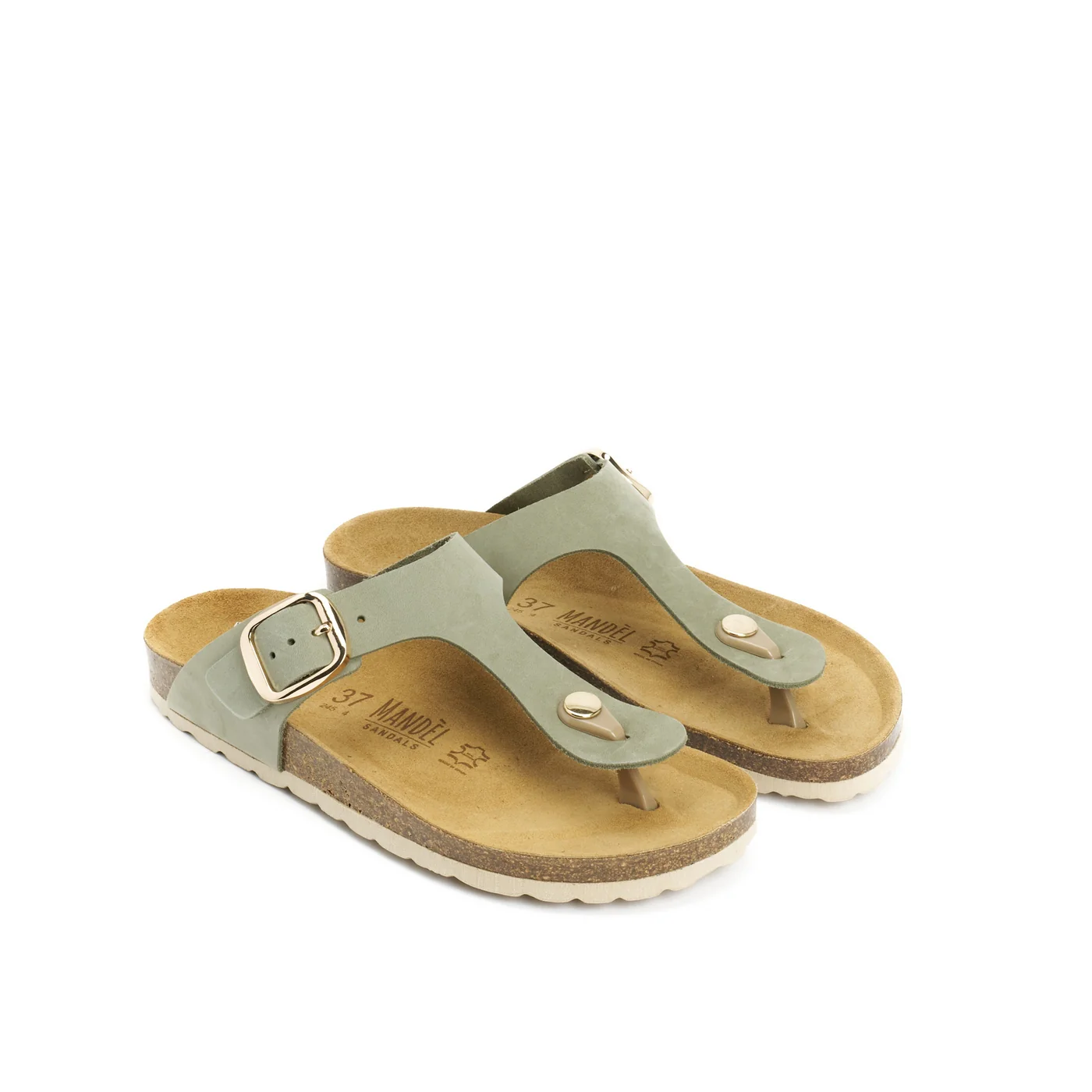 Sabots Blanca Big Buckle Nubuck Olive Green - Femme - Image 4