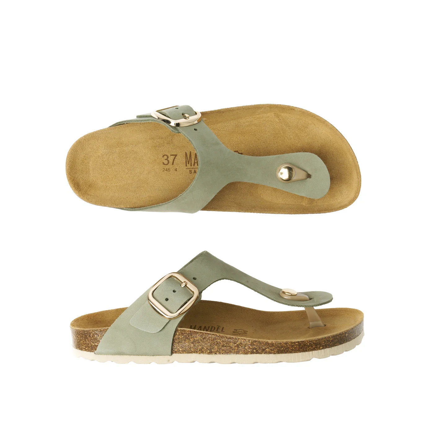 Sabots Blanca Big Buckle Nubuck Olive Green - Femme - Image 6