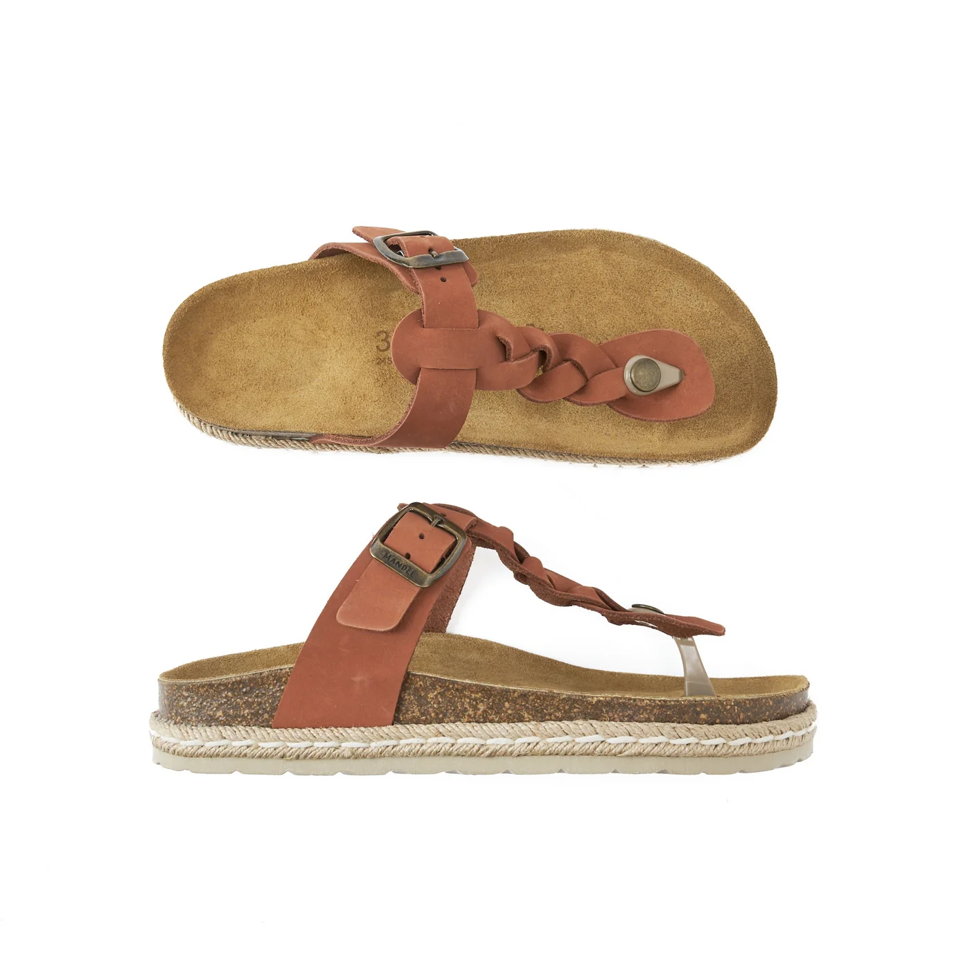 Tongs Sandales Luna Nubuck Chestnuts Brown - Femme - Image 5