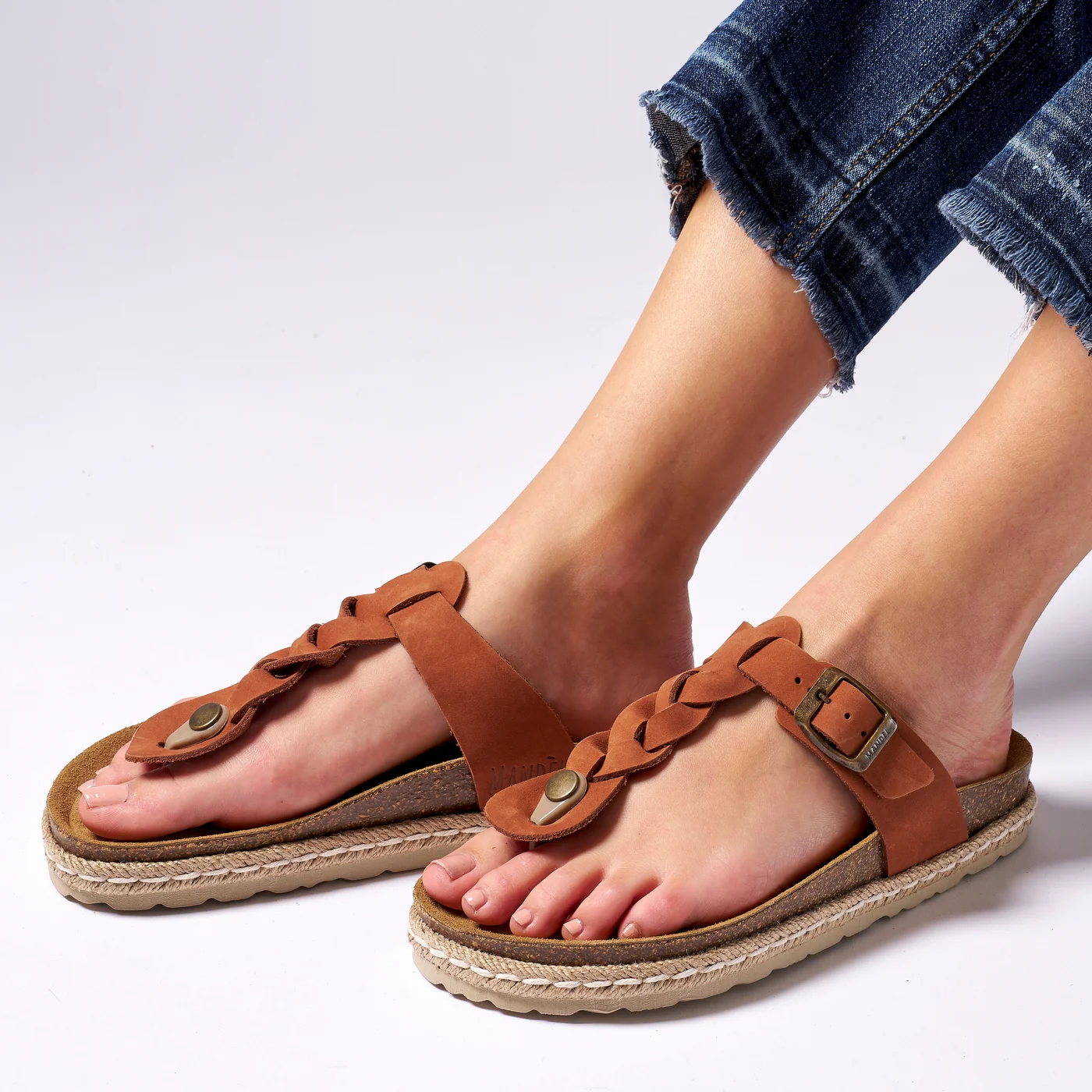Tongs Sandales Luna Nubuck Chestnuts Brown - Femme - Image 6