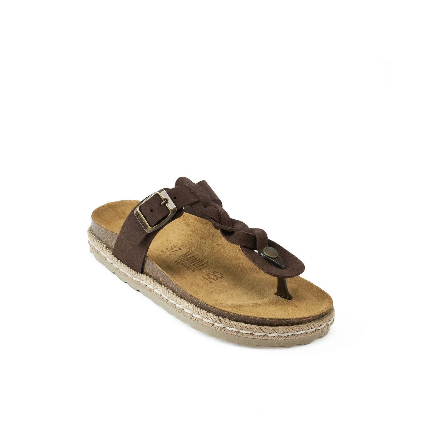 Tongs Sandales Luna Suede Dark Brown - Femme - Image 2