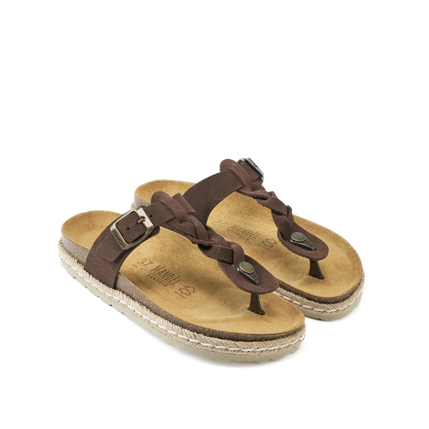 Tongs Sandales Luna Suede Dark Brown - Femme - Image 3